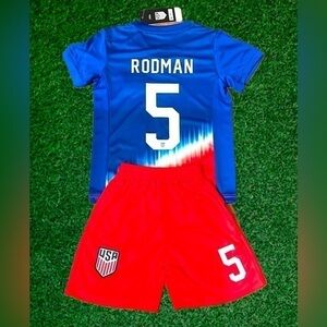 YOUTH SMALL 24 JERSEY KIT RODMAN 5 US TODDLER YOUTH SOCCER JERSEY SET SHIP TODAY